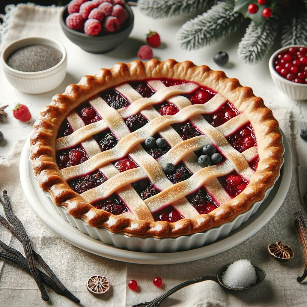 Diabetes-Friendly Christmas Desserts - Berry Merry Christmas Pie